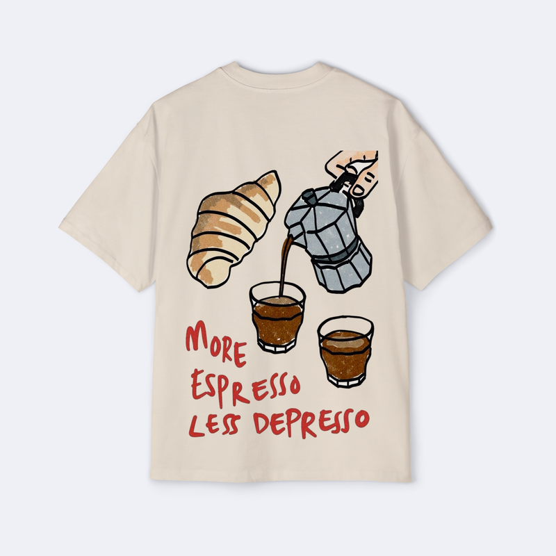More Espresso Less Depresso Oversized Tee