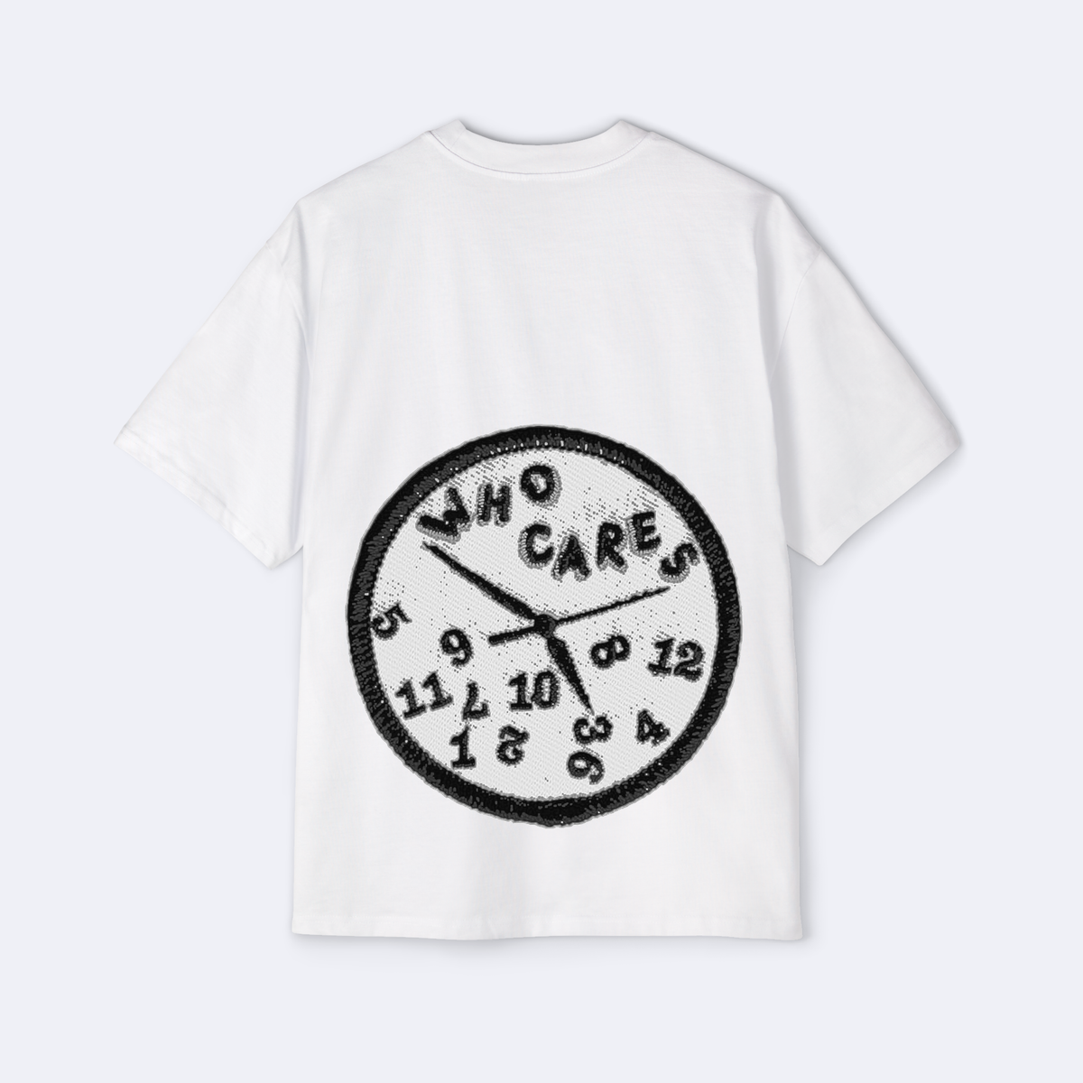 Who Cares Clock Oversized Tee